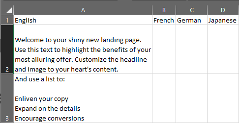 Managing Translation with Segmentation Rules - Cell Based Rules