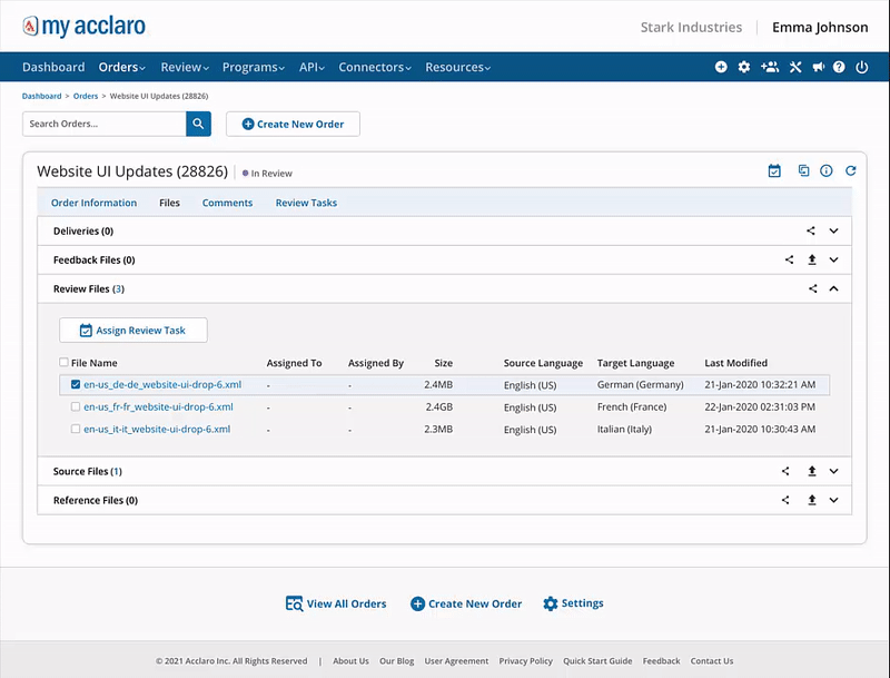 My Acclaro â€” Your New Hub for Translation Review Management - Assign Review Tasks